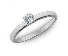 Кольцо с фианитом родированное серебро 925* 10-0130