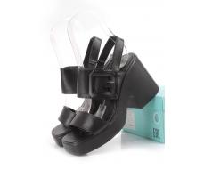 08-PEY330-2 BLACK Босоножки женские (натуральная кожа)