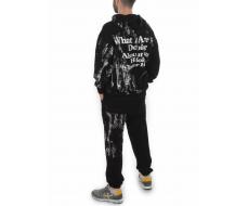 2630/7349 BLACK Костюм спортивный мужской (75% хлопок, 20% полиэстер, 5% спандекс)