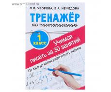 «Тренажёр по чистописанию. Учимся писать всего за 30 занятий, 1 класс. От азов до каллиграфического письма», Узорова О. В., Нефедова Е. А.