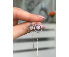 Серьги Серебро 925 пробы diana05