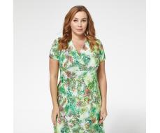 Платье, трикотаж, зеленый#830/009-007-657/Зеленый