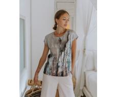 Туника "кимоно" с атласной полочкой 04.4.10