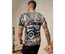 Manfinity Sport Corelite Men Letter Graphic Outdoor Tee