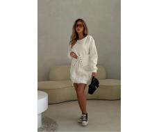 Платье #БШ1677, теплое с флисом, ремень широкий в комплекте