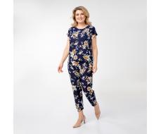 Костюм, трикотаж, блуза, брюки, коричневый#2161/009-031-800/Коричневый