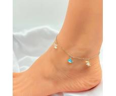 Браслет на ногу Серебро 925 пробы d05