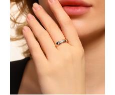 Кольцо ювелирная бижутерия коллекция "Дубай" Спаси и сохрани, покрытие позолота, 19 р, арт.314.166-19