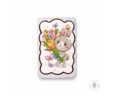 Зайка с букетом (130 гр)
