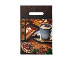 10 штук Пакет 20х30см/30мкм Американо ПВД с прорубной ручкой