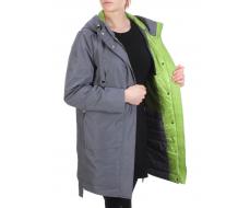 2192 DK. GRAY Пальто демисезонное женское Parten (50 гр. синтепон)