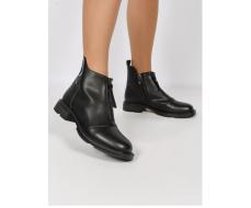 01-M43-10 BLACK Ботинки демисезонные женские (натуральная кожа)
