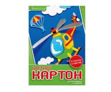 НАБОР ЦВЕТНОГО КАРТОНА А4, 5 Л. 5 ЦВ."ХОББИ ТАЙМ" 2 ВИДА