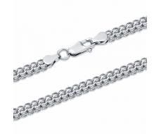 Цепь Питон с алмазной огранкой родированный ПТГр-60