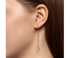 2696 Серьги родированные серебро 925*