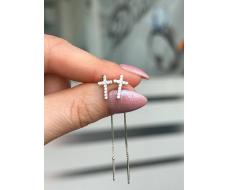 Серьги Серебро 925 пробы diana05