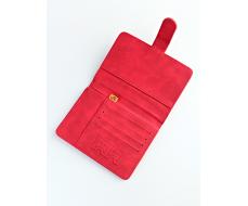 A-116 Обложка на паспорт c кнопкой "Travel 101" (эко-кожа)