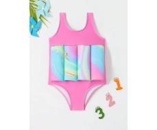 Random Pattern One-Piece Swimsuit For Little Girls SKU: sk2311152949226521