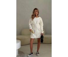 Платье #БШ1677, теплое с флисом, ремень широкий в комплекте