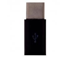 Адаптер Type-C/ micro USB папа-мама (black)