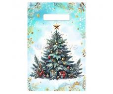 Пакет "Акварельная ель" вырубной