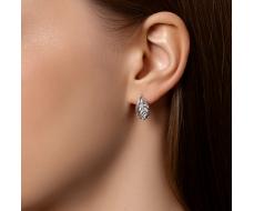 2618 Серьги родированные серебро 925*