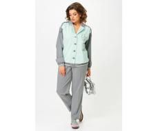Брюки, жакет Aira Style 24231 мятно-серый