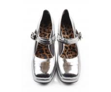06-A126A-749C GREY/SILVER Туфли женские (натуральная кожа)
