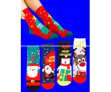 5 ПАР - Носки женские НОВОГОДНИЕ арт. 9272