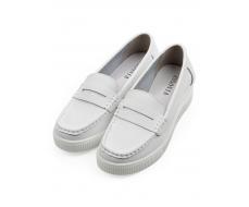 03-YD122-3 WHITE Лоферы женские (натуральная кожа)