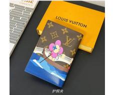Акция!!! Обложка на паспорт в коробке LV, прессованная кожа Канвас