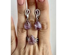 Серьги, аметист, СП11ф