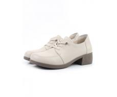 03-YDN15-23 LT. BEIGE Полуботинки женские (натуральная кожа)