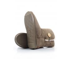 04-PAYH02-3Z KHAKI Угги женские (натуральная замша, 100% шерсть, натуральный мех)