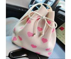 2023 New Heart Pattern Fashion Knitted Bag, Mother Day Gifts, Mom Gifts, Mommy's Essentials, Mommy Bag For Going Out