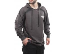 2649 GRAY/BLACK Толстовка мужская (75% хлопок, 20% полиэстер, 5% спандекс)