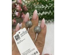 Серьги из чернёного серебра С-06ч