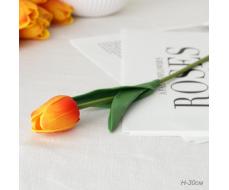 Цветок искусственный Тюльпан 30 см оранжевые / 1205 /уп 10/200/1200/ латэкс