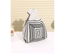 Classic Knitted Tote Bag, Durable Casual Bucket Bag, Shoulder Bag