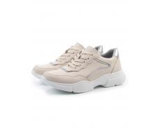 03-YJ435-2 BEIGE Кроссовки женские (натуральная кожа)