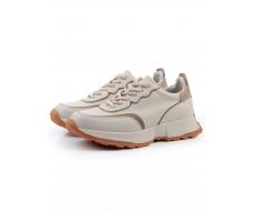 03-YC353-1 BEIGE Кроссовки женские (натуральная кожа)