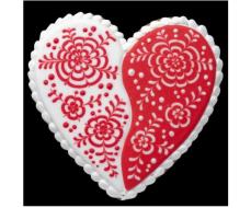 Расписной пряник 100 гр. Сердечко10 без начинки