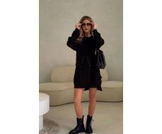 Платье #БШ1677, теплое с флисом, ремень широкий в комплекте