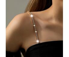 Бретели блестящие со стразами для бюстгальтера, Комплект 2 штуки.