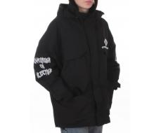 3104 BLACK Куртка демисезонная женская (100 гр. холлофайбер)