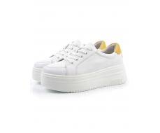 03-YC457-2 WHITE Кроссовки женские (натуральная кожа)