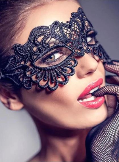 1шт Черная кружевная маска для глаз Готический костюм Маска Животное полумаска Косплей Маскарадное платье Вечеринка Подходит для вечеринок для взрослых