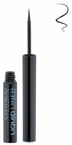 Подводка для глаз Liquid Liner, 010 водостойкая черная, 1,7 мл