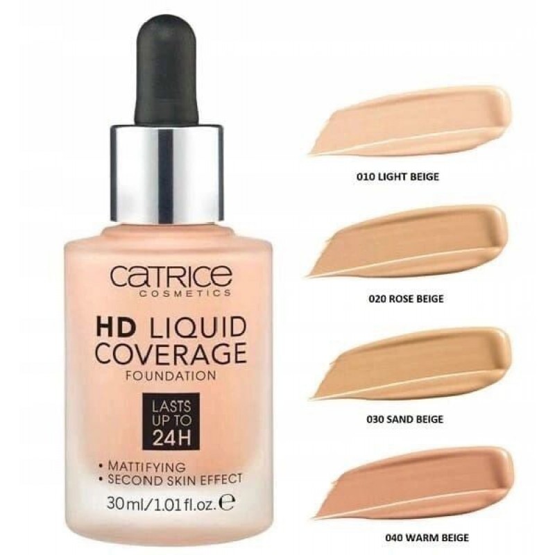 Тональная основа HD Liquid Coverage Foundation, 030 Sand Beige песочный, 30 мл