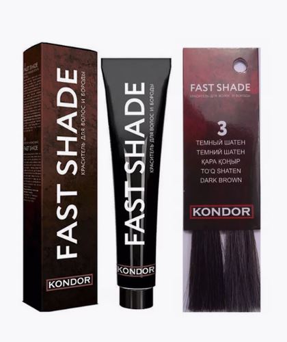 «Fast shade» Краситель для волос и бороды, тон 3 - тёмный шатен, 60 мл